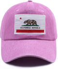California State Flag Hats for Women Men, Adjustable Cotton California Bear Baseball Cap