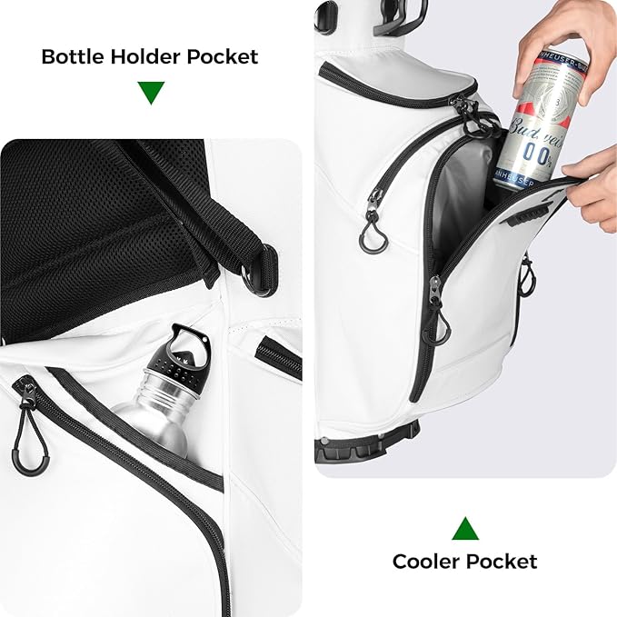 Findway 14 Way Golf Stand Bag, Lightweight Golf Bag with Stand for Men Women, Golf Club Carry Bag with Dual Strap, Rain Cover, Multiple Pockets, Golf Ball Holder