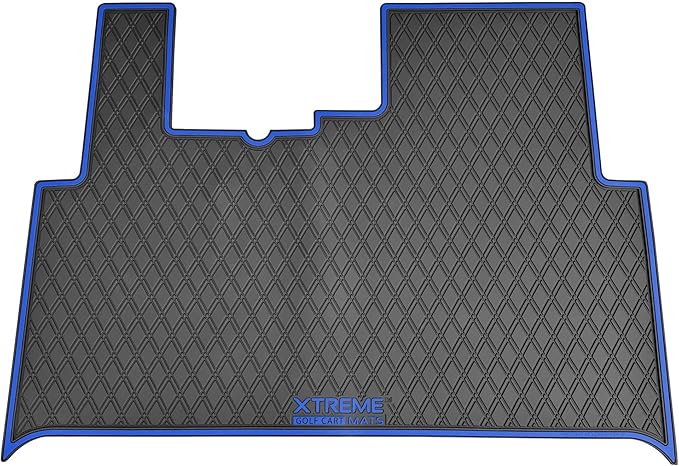 Golf Cart Floor Mat for E-Z-GO RXV (2024+) & Valor (2024+), All Trim Levels by Xtreme MATS Golf (Blue Trim)