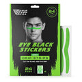 DRIP Strips Pro-Grade Eye Black Stickers, 24 Pack, Natural Flex & Stretch Eye Black Face Strips, Breathable, Sweat-Proof, Eye Black Football, Baseball, Softball, Lacrosse, Green Flash Grit Strip