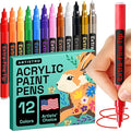 ARTISTRO 12 Acrylic Paint Pens, Fabric Markers by ARTISTRO