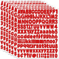 Alphabet Stickers 1'' 12 Red Letter Stickers, Self Adhesive Vinyl Mailbox by Starboling