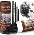 Gueevin 24 Pcs Willow Charcoal Sticks, Willow Charcoal, and Fine Art Christmas by Gueevin