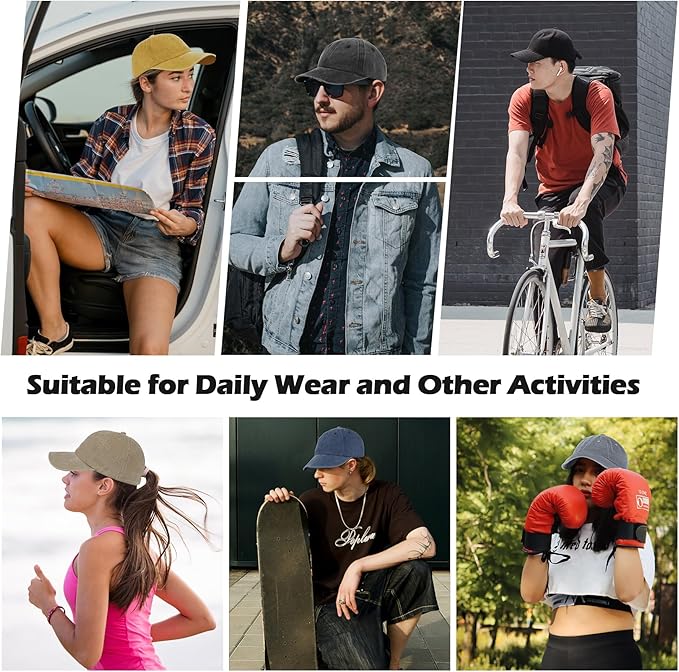 Zando Unisex Classic Baseball Caps Adjustable Sports Hats Outdoors Cotton Baseball Hat Cute Preppy Hat Golf Running Dad Hat