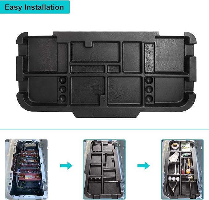 10L0L Golf Cart Under Seat Storage Tray for EZGO RXV TXT Club Car DS Precedent Electric Vehicle with Original Trojan Battery Underseat Organizer Container Holder Plate