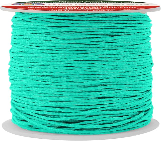 Mandala Crafts Seafoam Green Cotton Waxed Cord by MandalaCrafts