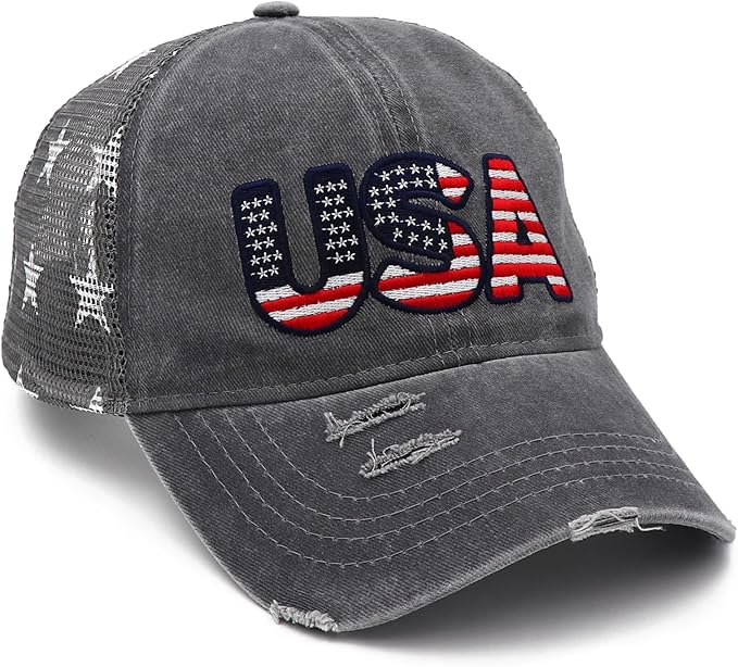 4th of July Hat 250 Anniversary USA Hat American Flag Trucker hat for Women Men Fourth of July Patriotic Eagles Hat