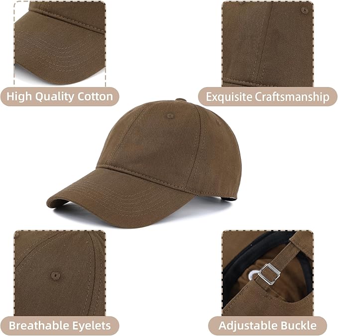 Zando Unisex Classic Baseball Caps Adjustable Sports Hats Outdoors Cotton Baseball Hat Cute Preppy Hat Golf Running Dad Hat