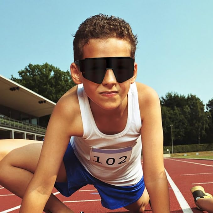 FEISEDY Kids Sunglasses Youth Baseball Sun Glasses, UV400 Sports Teens Cycling Shades for Boys Girls Age 8-16 B0048