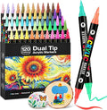 120 Colors Acrylic Paint Markers, Dual-Color Acrylic Paint Pens by TooyBing