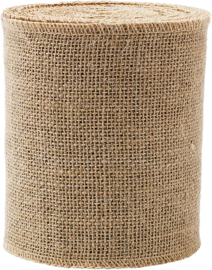 LaRibbons 6 Inch Burlap Wide Fabric Craft Ribbon，10 Yard, Natural Brown Ribbon - Image 8