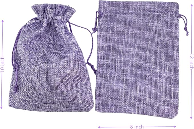 Palmhomee Pack of 12 Burlap Gift Bags - Image 3