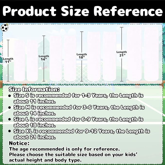 Olreco 1 Pack Toddler Kids Youth Soccer Socks Girls Boys Baseball Socks Youth Knee High Softball Football Accessories Cotton