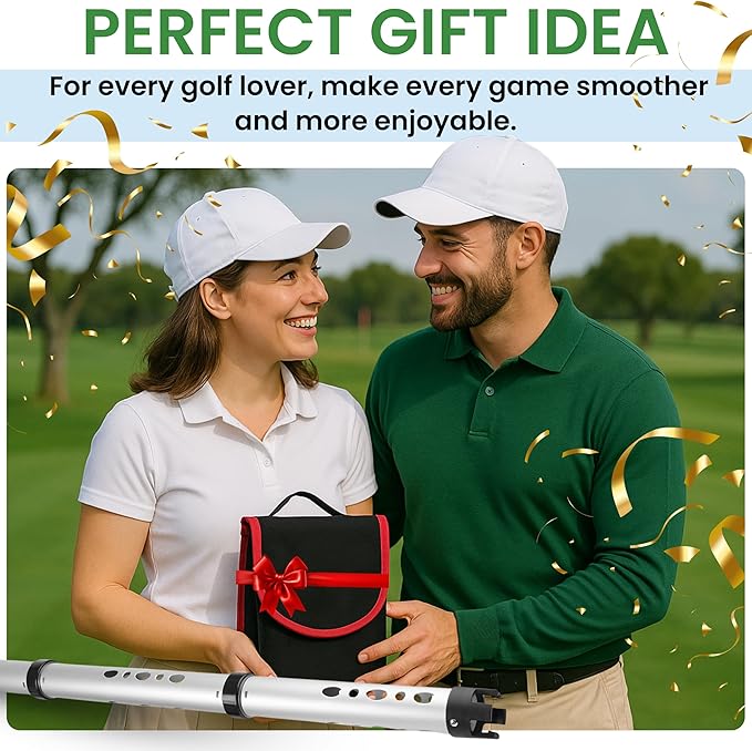 Premium Golf Ball Retriever Telescopic Golf tees Golf Accessories Golf Gifts Golf Ball Cleaner Golf Ball Stamp Ball Bag Golf Ball Holder disc Golf Retriever Practice Golf Balls
