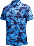 SAMERM Golf Shirts for Men Super Stretch Jacquard Dry Fit Golf Polo Moisture Wicking Short Sleeve Polo Shirts for Men