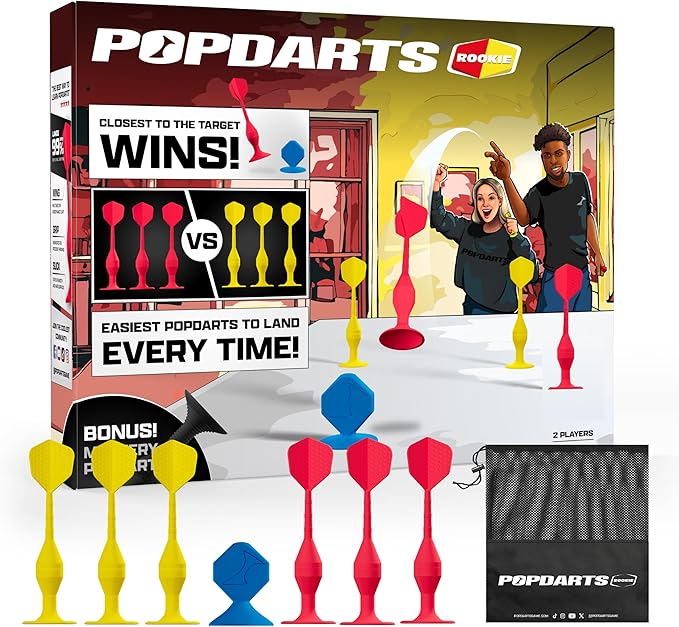 Popdarts Game Rookie Pack – Beginner-Friendly Suction Cup Dart Game by Popdarts