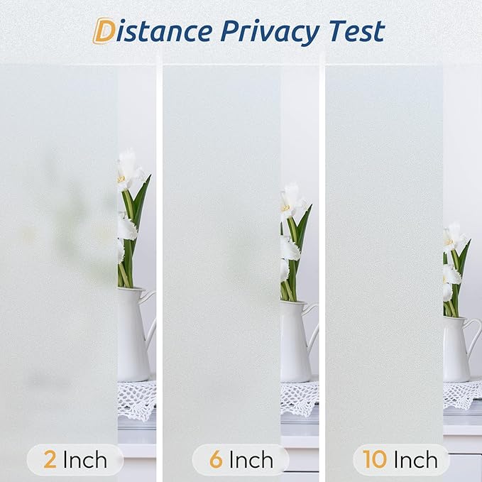rabbitgoo Window Privacy Film, Frosted Glass Window Clings, Static Cling UV - Image 7