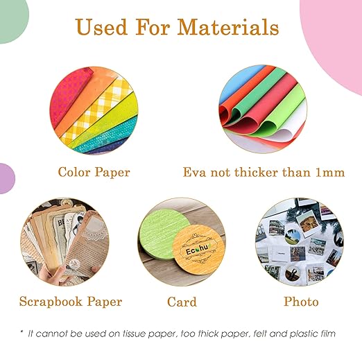 Set 5 Circle Paper Punch 0.3'' / 0.6'' / 1'' / 1.5'' / 2'', Scrapbooking Hole - Image 5