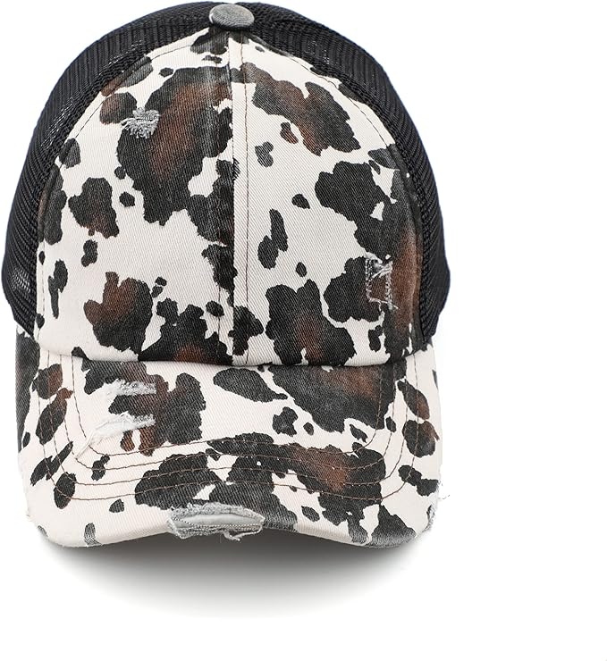 C.C Ponycap Messy High Bun Ponytail Adjustable Glitter Mesh Trucker Baseball Cap