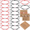 Tondiamo 60 Pcs Baseball Gift Set 30 Baseball Braided Bracelets 30 Inspirational Message Cards Adjustable Sports Wristbands Sports Party Favors Charm Bracelets for Sport Lover Fans Teams
