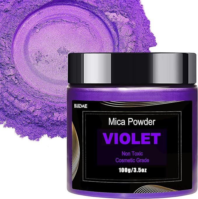 Violet Mica Powder Pigment -Cosmetic Grade Metallic Mica Powder by BIJIZME