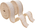 Mandala Crafts Burlap and Lace Ribbon 1 Inch Wide Jute Ribbons by MandalaCrafts