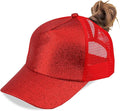 Criss Cross Hat Washed Distressed Baseball Cap Ponytail Hat High Messy Bun Ponycap for Women