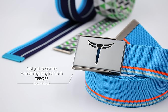 Teeoff 3 Pack Golf Web Belt Reversible Metal Buckle