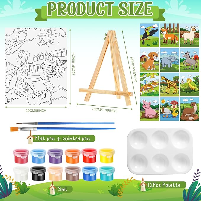 Zhanmai 12 Pack Pre Drawn Canvas - Image 2