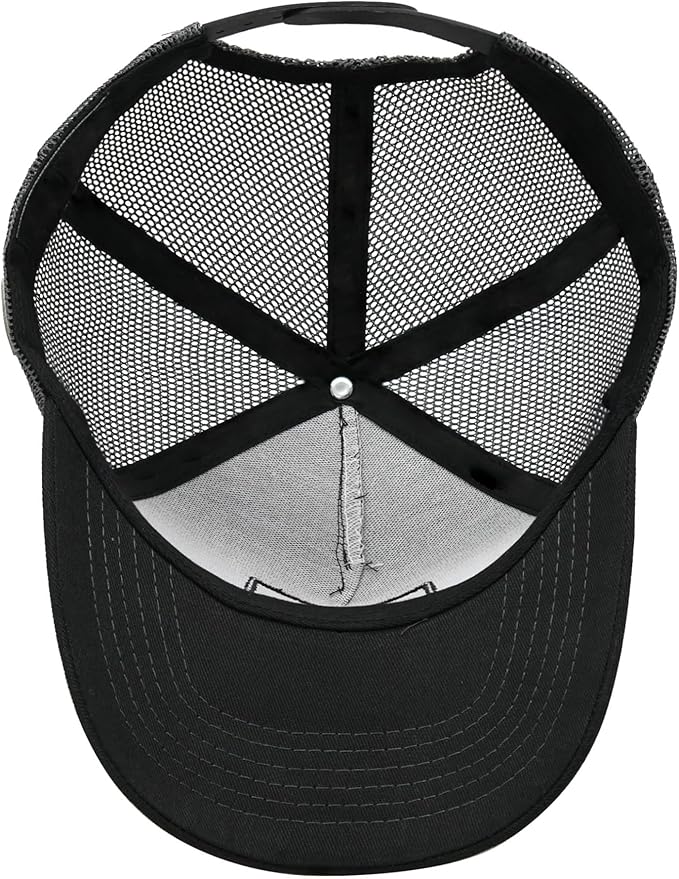 Unisex Pride Trucker Hat, LGBT Rainbow Stripes Embroidered Baseball Cap, Adjustable Snapback Mesh Hat for Men Women