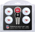 Team Golf NFL Regulation Size Golf Balls (4 Count) & Divot Tool with Removable Double-Sided Magnetic Marker