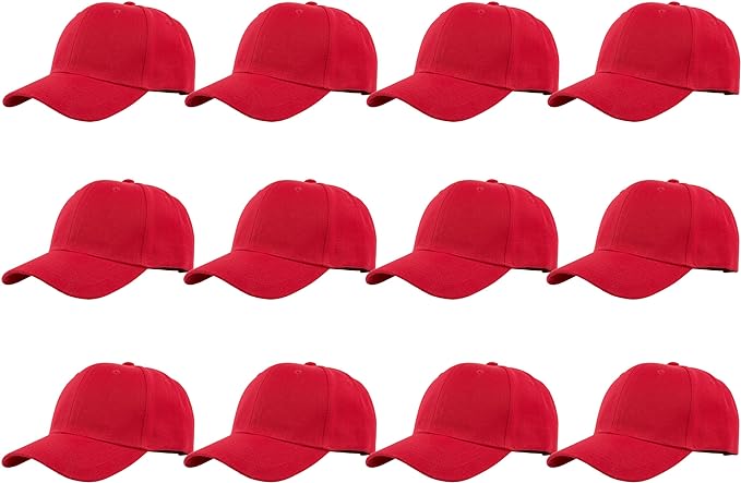 Gelante Plain Blank Baseball Caps Adjustable Back Strap Wholesale LOT 12 PC'S