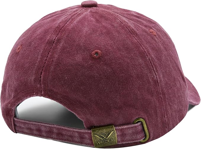 Waldeal Pickleball Hat,Adjustable Embroidered Washed Baseball Cap for Men Women