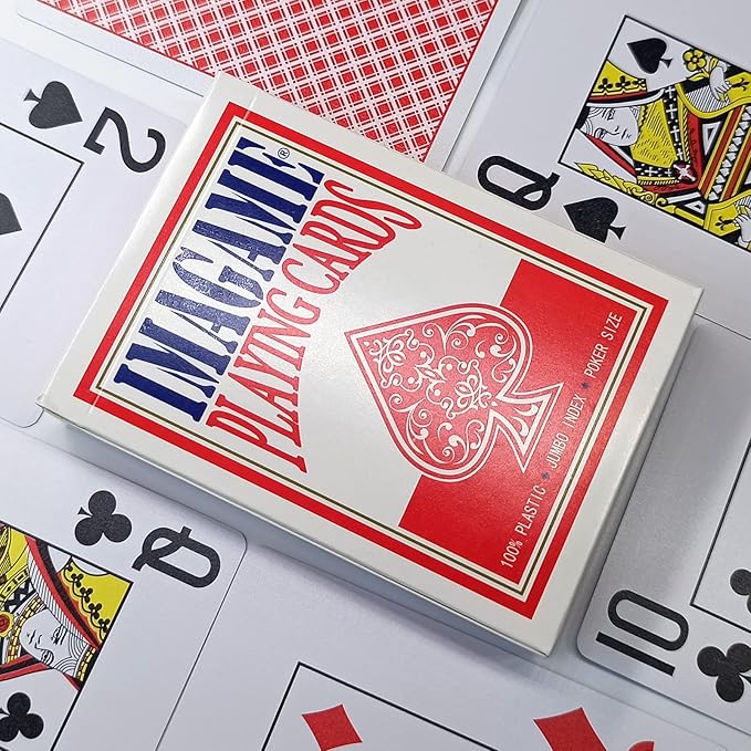 Plastic Playing Cards, Poker Size, Casino Quality, Jumbo Index, Waterproof & - Image 2