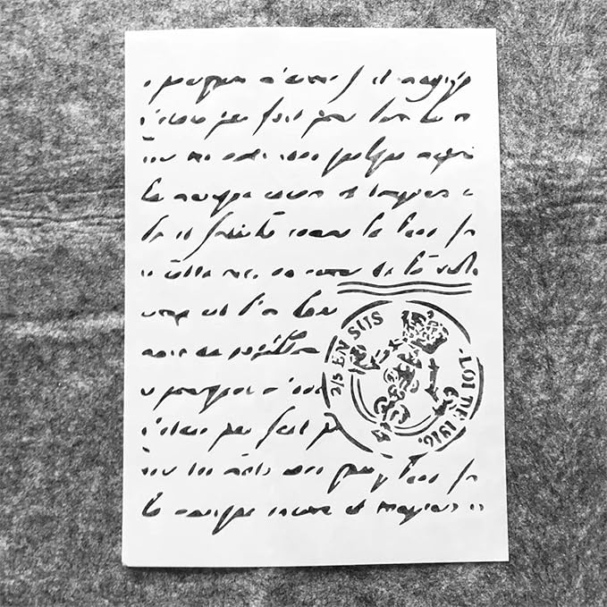 TIAMECH A4 Reusable Script Stamp Stencil - Image 4