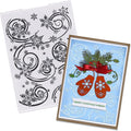 Threetols 3-D Textured Christmas Embossing Folder, Snowflake Background by Threetols