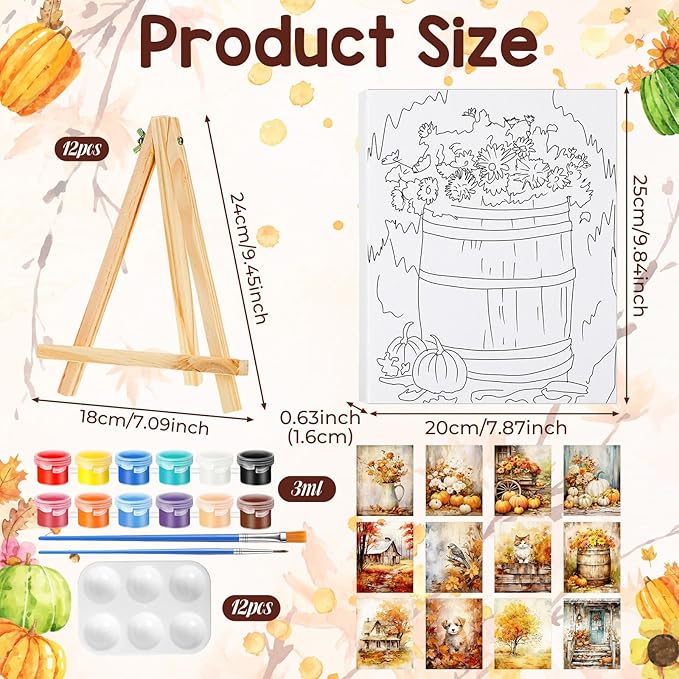 Zhanmai 12 Pack Pre Drawn Canvas - Image 2