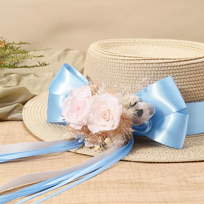 LaRibbons Light Blue Satin Ribbon 1 1/2 Inch 50 Yards Thin Luxury Double Faced - Image 4