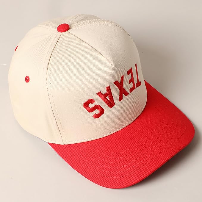 MIRMARU Two-Tone Vintage Canvas Trucker Hats for Men & Women, Adjustable Size Baseball Caps with Trendy Embroidered Design