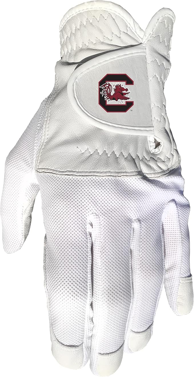 Team Golf NCAA Men's Left Hand Golf Glove, For Right Handed Players, One Size, Includes Removable Double-Sided Magnetic Ball Marker