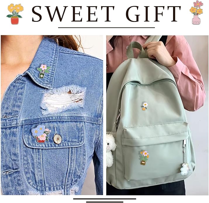 Mixed Enamel Pins for Backpacks, Beadthoven Cute Enamel Brooch Pins Set - Image 3