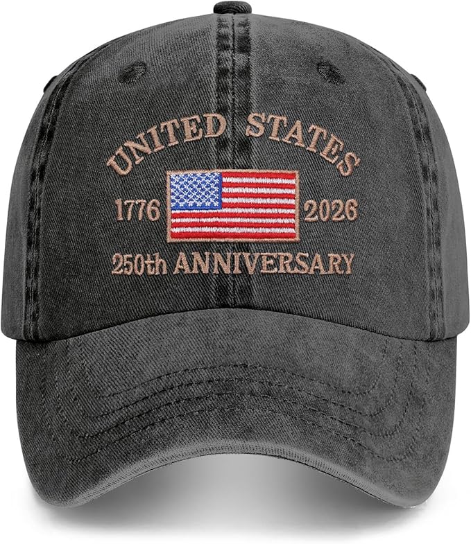 250 Anniversary USA Hat Baseball Cap for Men Women Embroidered