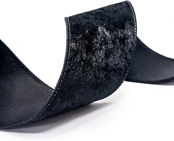 Black Velvet Ribbon 2.5 Inch x 10 Yards - Image 5