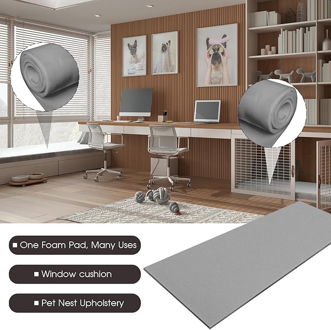 Amylove Polyurethane Foam 24" x 72" High Density Cushion Upholstery Foam Sheet - Image 5