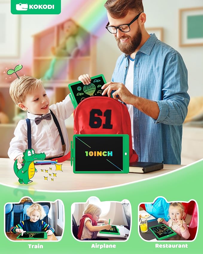 KOKODI LCD Writing Tablet, 10 Inch Colorful Toddler Doodle Board Drawing Tablet - Image 6