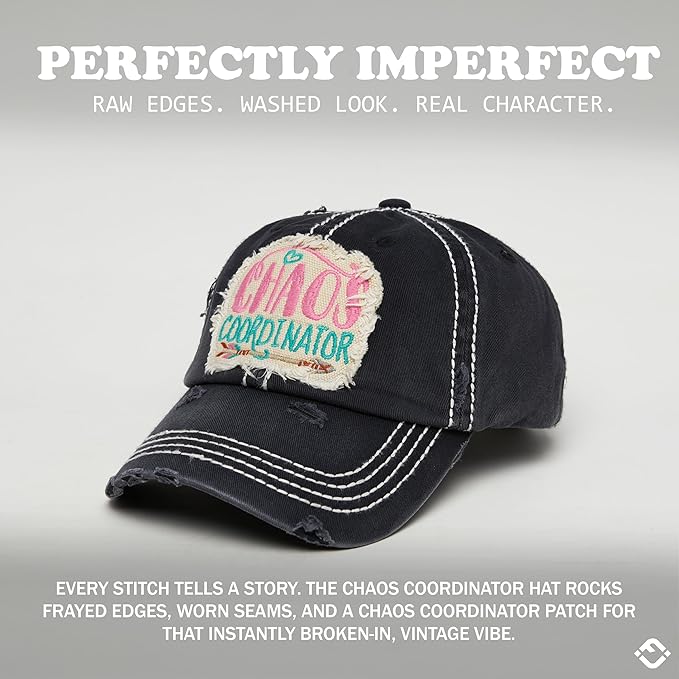 Funky Junque Distressed Vintage Baseball Cap - Embroidered Patch Women's Hat - Holiday, Lifestyle & Patriotic Designs