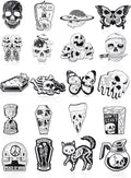 BBTO 20 Pieces Enamel Pins Skull Spooky Skeleton Enamel Pins Set Black by BBTO