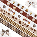 6 Rolls 18 Yards Fall Coffee Ribbons by Habbiful