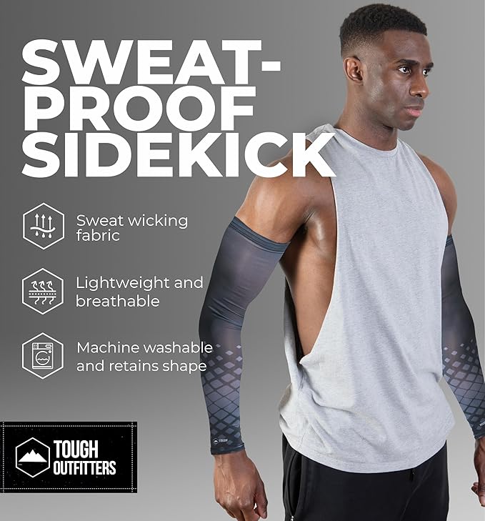 Tough Outdoors Baseball Arm Sleeve Youth & Adults - Compression Arm Sleeves for Kids Boys & Girls Men & Women - Football