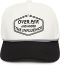 Funky Junque Performance Waterproof Golf Rope Hat – Cool Breathable Workout 5 Panel Snapback Cap for Men